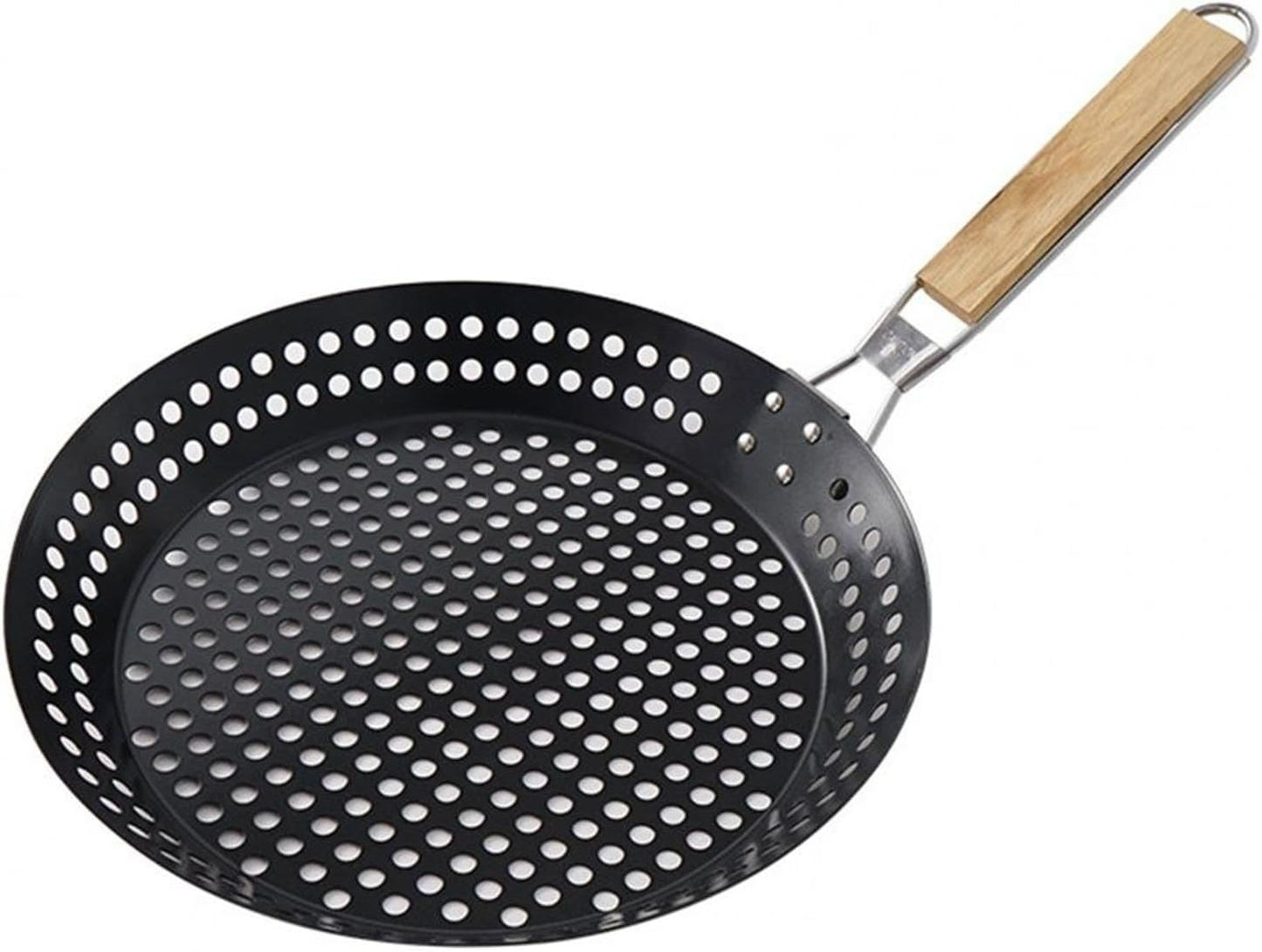 Grilling Skillet With Foldable Handle And Holes (30cm)