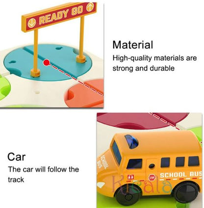 Brain Teaser Puzzles Maze Race Track (School Bus)