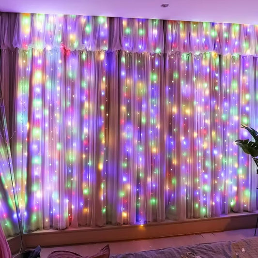 Electronic Extendable Fairy Curtain Lights (Multicolour)