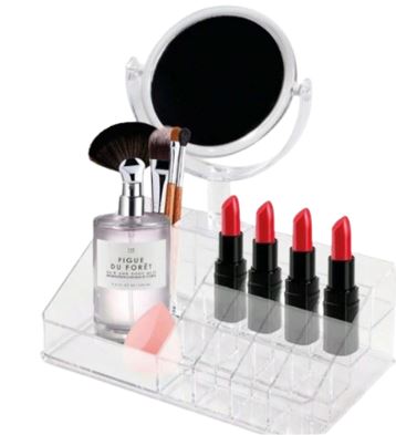 Make Up Organiser with Mirror (16 Grid)