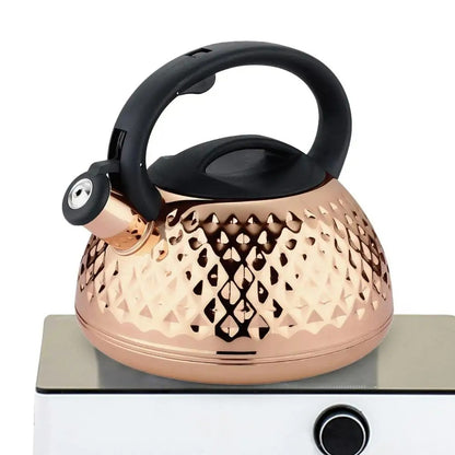 Stainless Steel Stove Top Whistling Kettle (Golden)