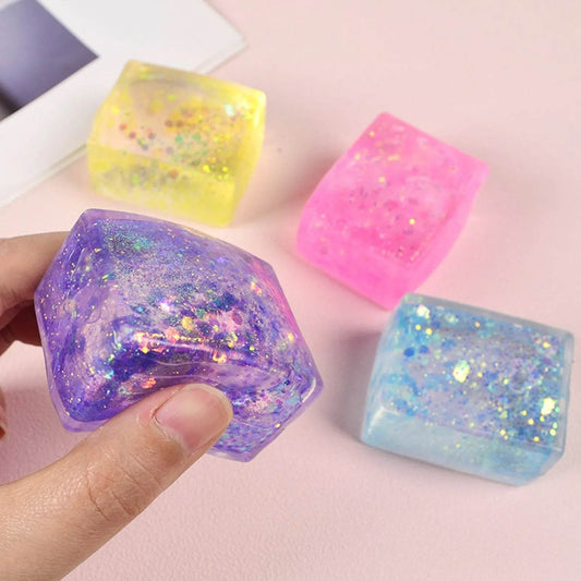 Silky Soft Sensory Ice Cube Squeeze Toy (Each) - DMC Wholesale