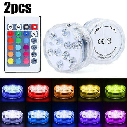 Remote Controlled Submersible LED Light Set (2 pcs)