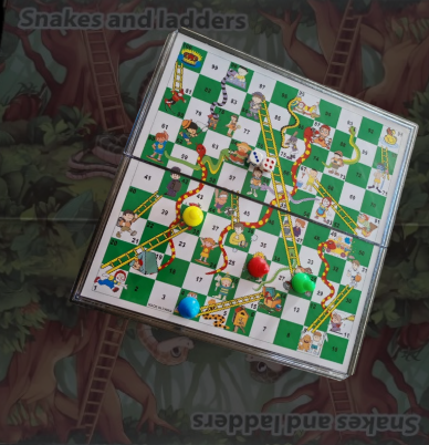 Foldable Magnetic Snakes and Ladders Board Game