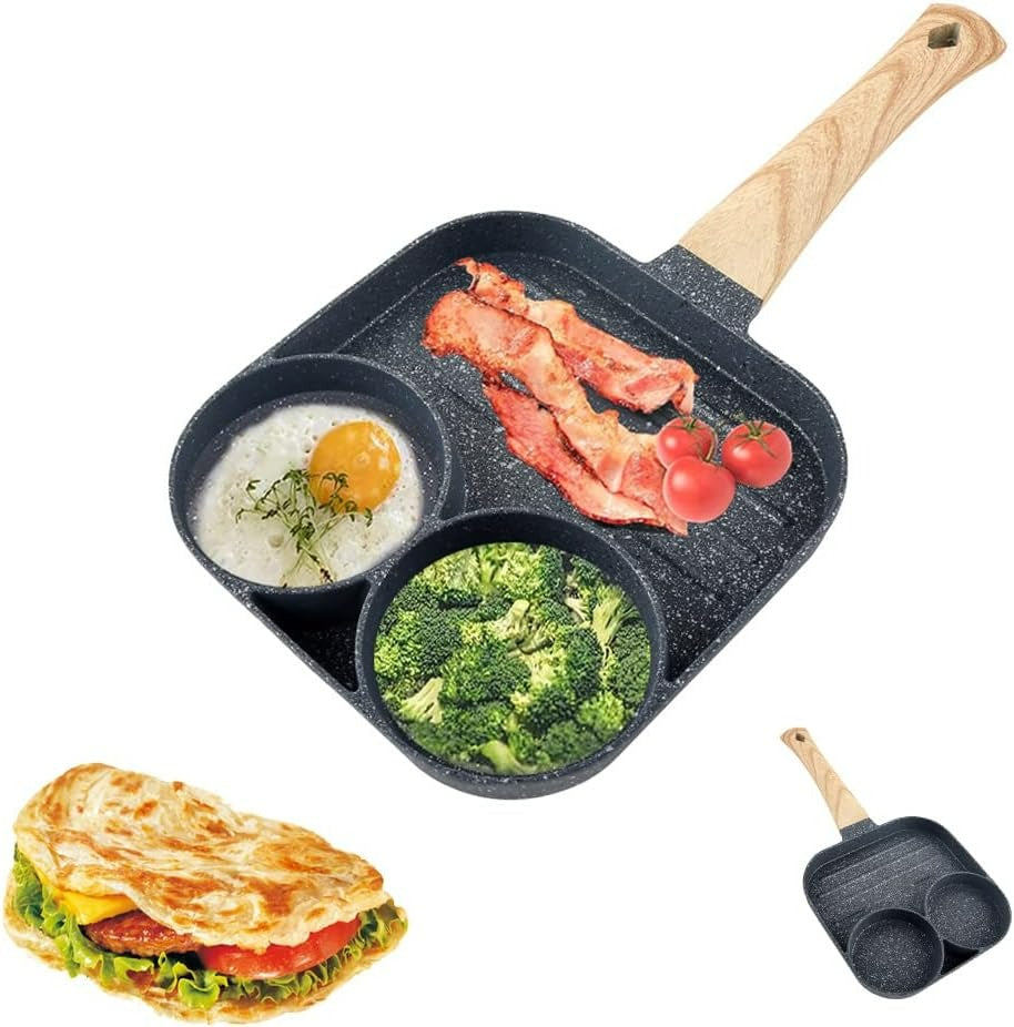 Three Division Multipurpose Non-Stick Omelet Pan