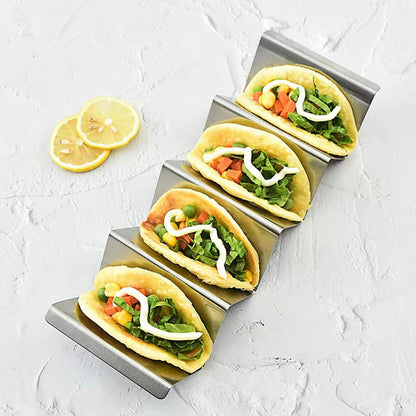 Stainless Steel Taco Holder Stand (4 Compartment)