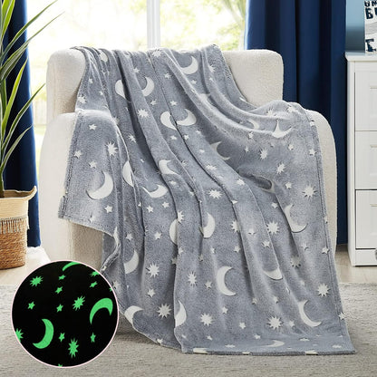 Super Soft Magic Glow In The Dark Blanket (Blue)