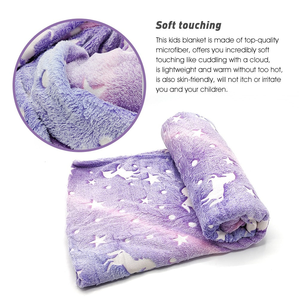 Super Soft Magic Glow in the Dark Blanket (Girl)