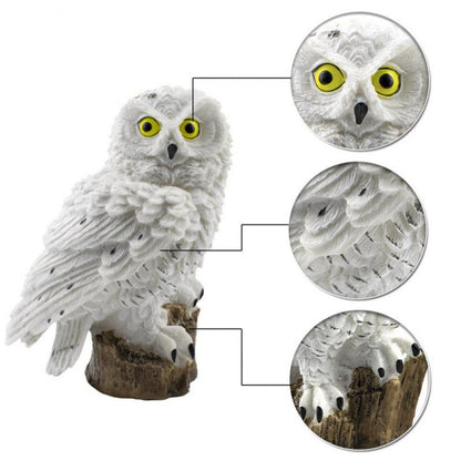 Owl Shape Light LED Solar Garden Light (White)