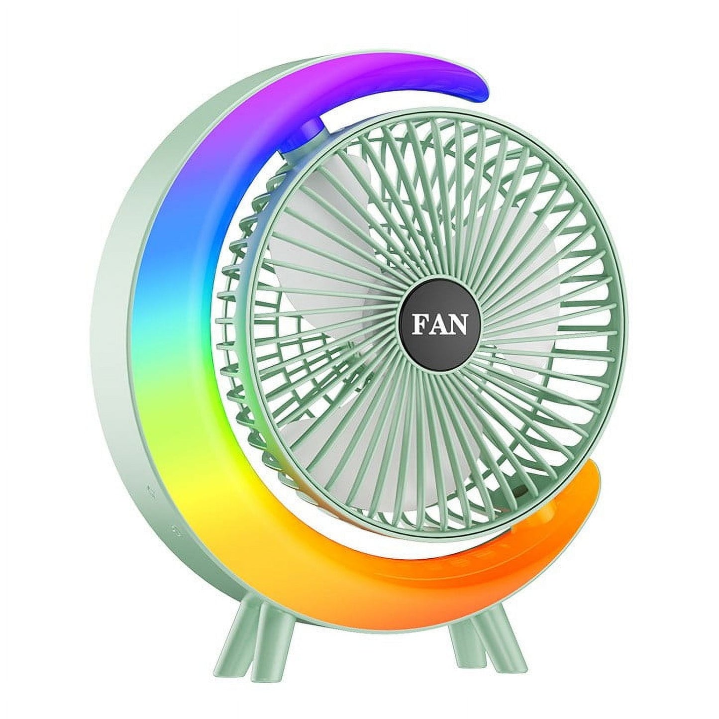 Colorful Running Lights Desktop Fan