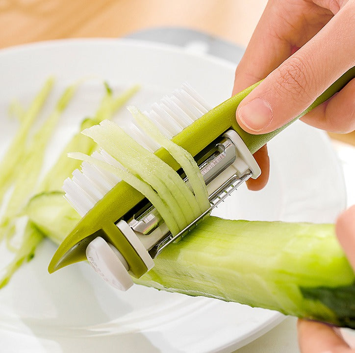 Multifunctional Vegetable Peeler With Cleaning Brush