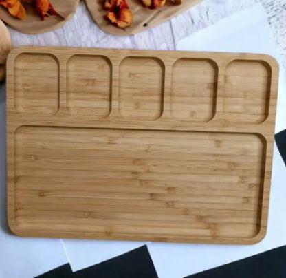 Bamboo Appetizer Platter (6 Compartment)