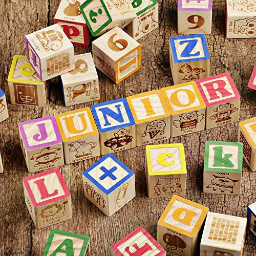 Education Wooden ABC Blocks in Box (48 pcs)