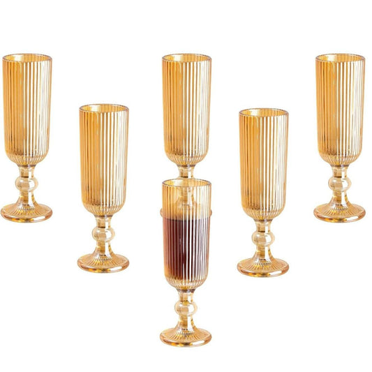 Champagne Flute Glass Set (160ml)(6 pcs) - DMC Wholesale