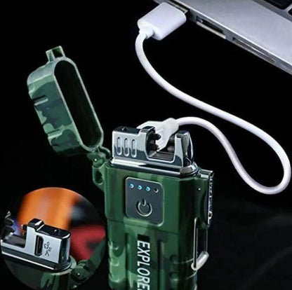 Arc Metal Rechargeable Lighter (Orange) - DMC Wholesale