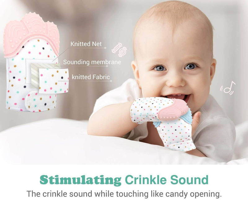 Gummy Glove Teething Mitten Bear Claw Design