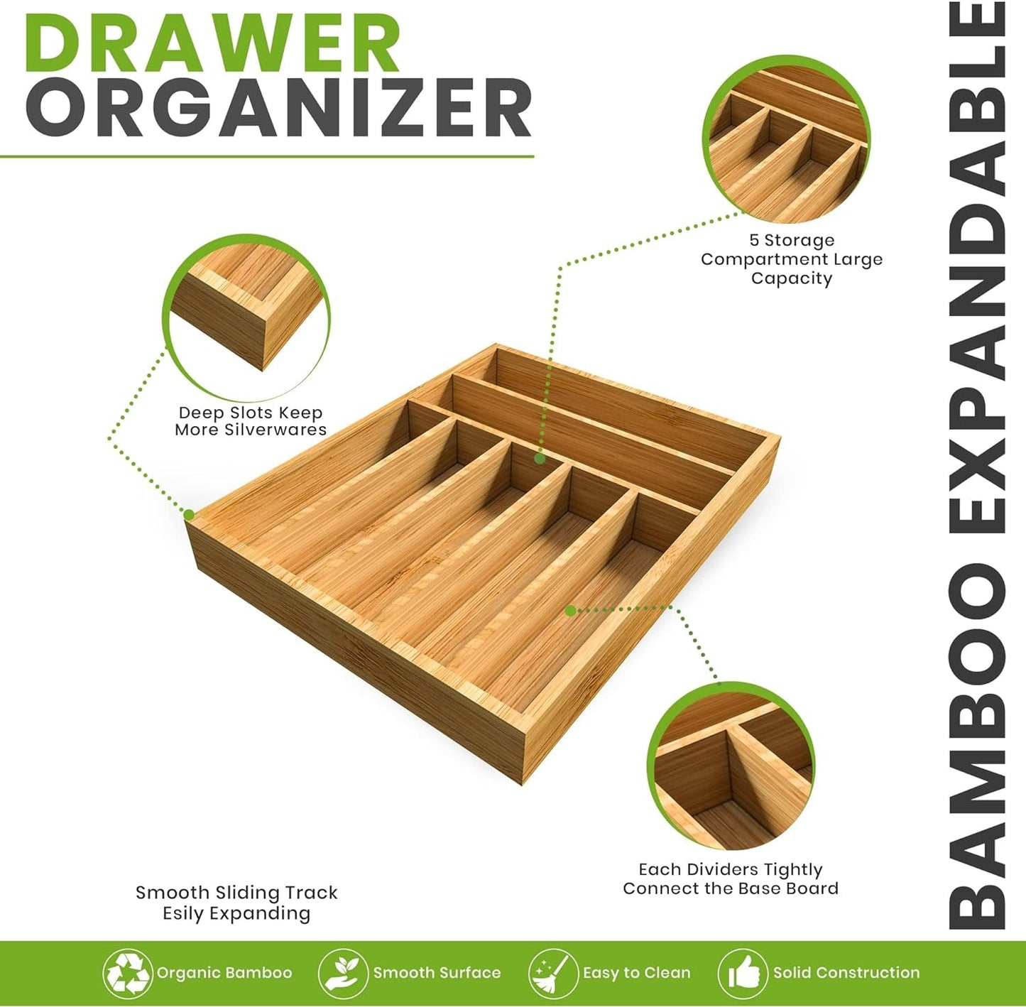 Large Expandable Drawer Organiser