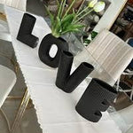 Ceramic Modern Minimalist Design Decorative Love Letter Vases Set (4 pcs)(15.5cm)
