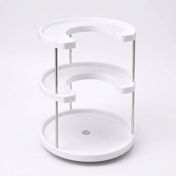 3-Tier Rotating Storage Rack - 360° Spinning Organiser for Kitchen Cabinet, Pantry & Countertop