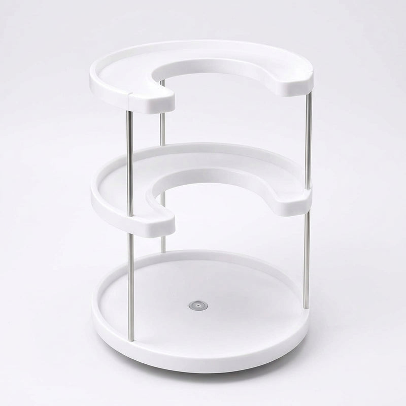 3-Tier Rotating Storage Rack - 360° Spinning Organiser for Kitchen Cabinet, Pantry & Countertop