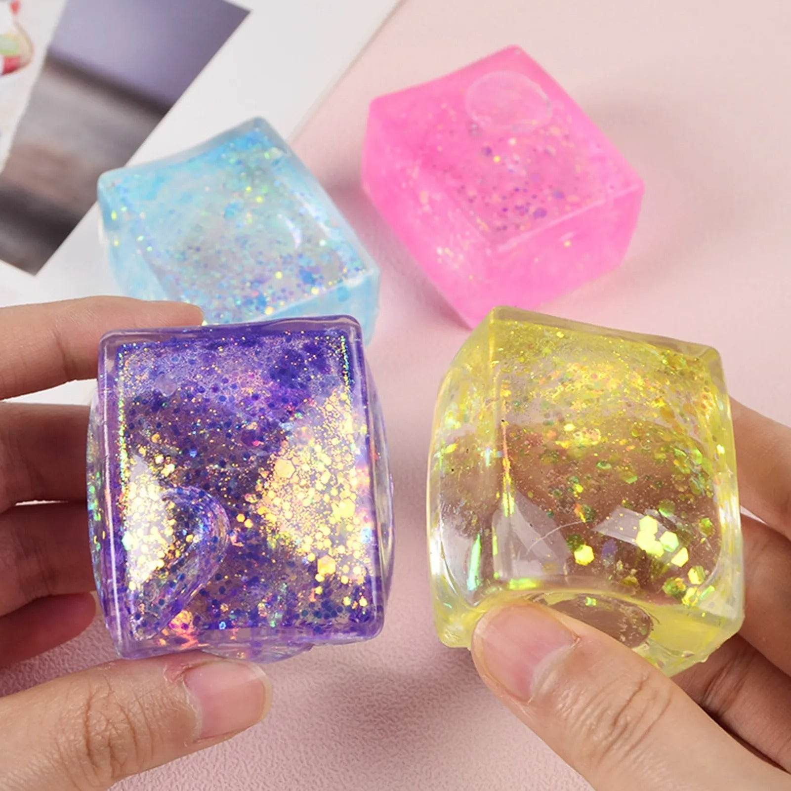 Silky Soft Sensory Ice Cube Squeeze Toy (Each) - DMC Wholesale