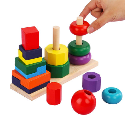 Wooden Stacker Block Shape Tower - DMC Wholesale