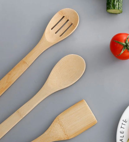 Bamboo Spatula And Spoon Set (4 pcs)