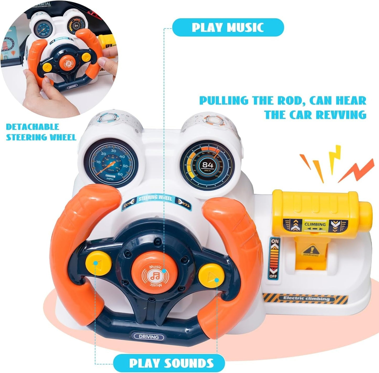 Racing Steering Wheel Urban Rail Transit Set