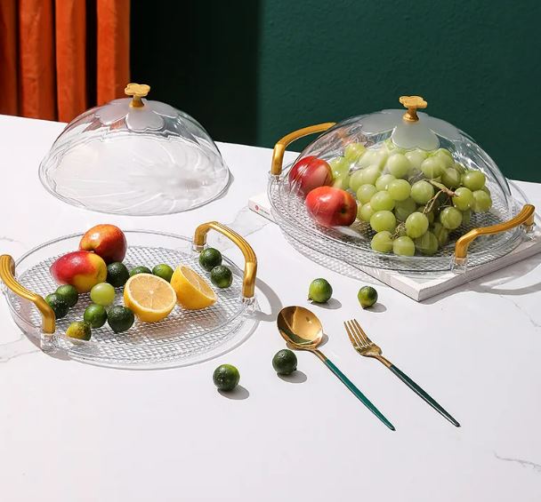 Acrylic Clear Round Serving Tray (36cm)