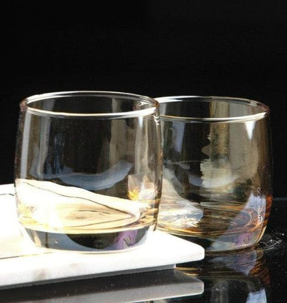 Classic Round Heavy Base Whiskey Glasses (6 pcs)(330ml)(Champagne Tint)