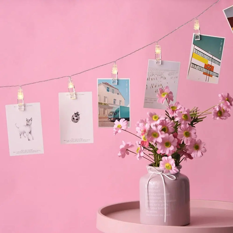 Solar Photo Peg String Light (30L)(6M)(Yellow)