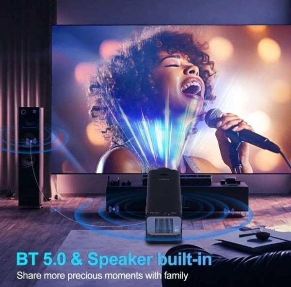 4K Portable Projector With Screen Mirroring