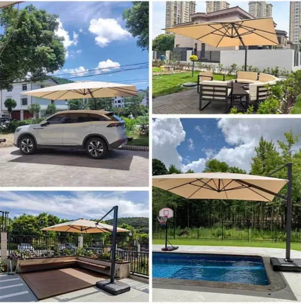 Luxury LED Patio Umbrella With Night Lighting