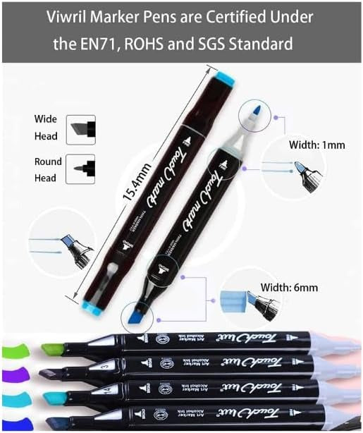 Coloured Dual Marker And Highlighter Pen Set (168 pcs)