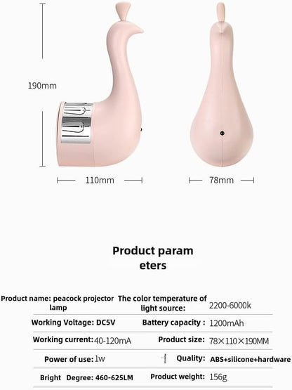 Peacock Projection Lamp