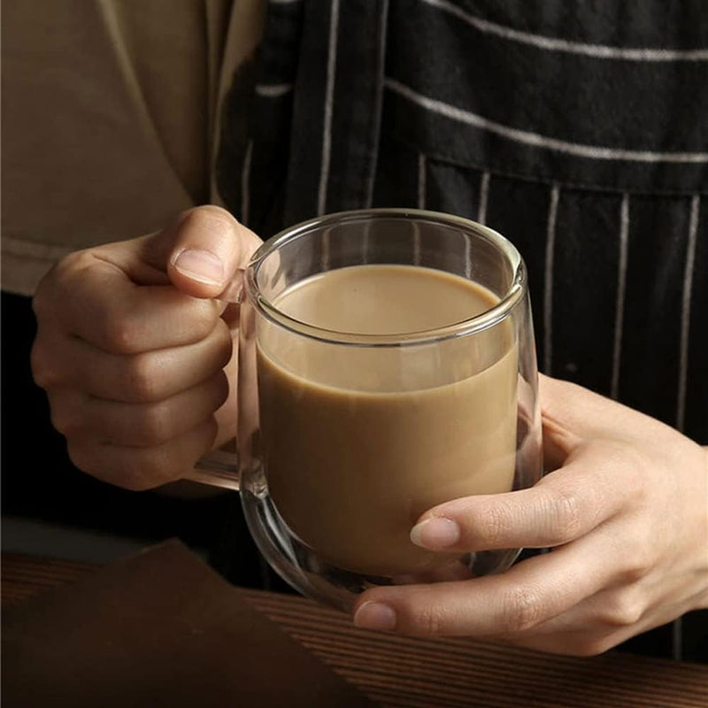 Elegant Clear Double Wall Glass Cup (250ml)(Each)