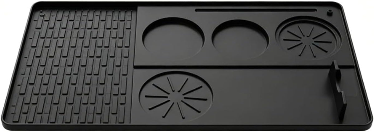 Silicone Coffee Machine Mat Set (2 pcs)(Black)