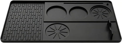 Silicone Coffee Machine Mat Set (2 pcs)(Black)