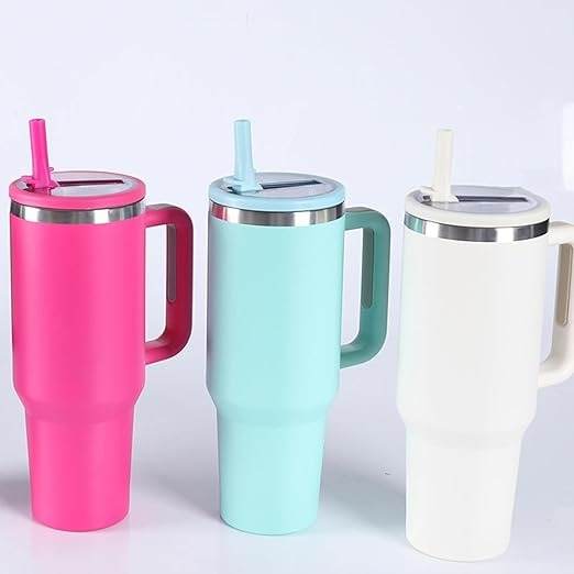 Stainless Steel Vacuum Insulated Tumbler with Lid and Straw (1200ml)