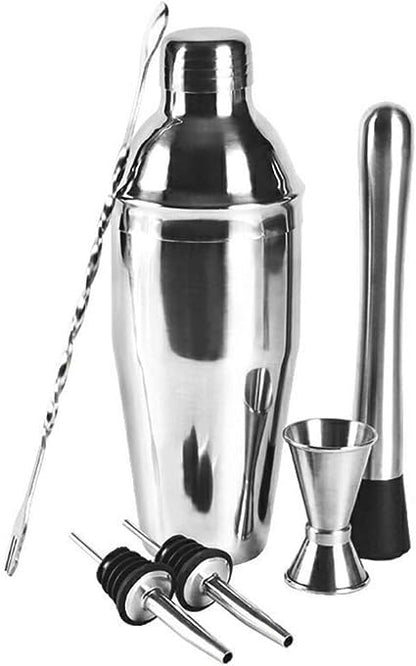 Silver Stainless Steel Cocktail Shaker Set (12 pcs)