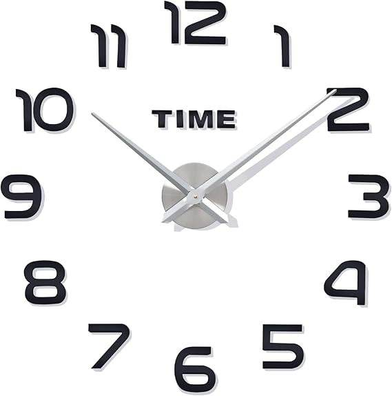 DIY Modern 3D Wall Clock (Glow in the dark)