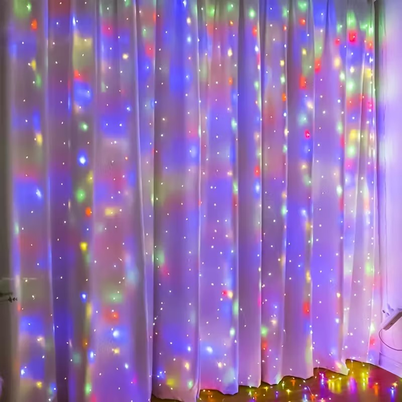 Electronic Extendable Fairy Curtain Lights (Multicolour)