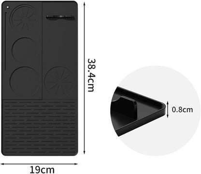 Silicone Coffee Machine Mat Set (2 pcs)(Black)