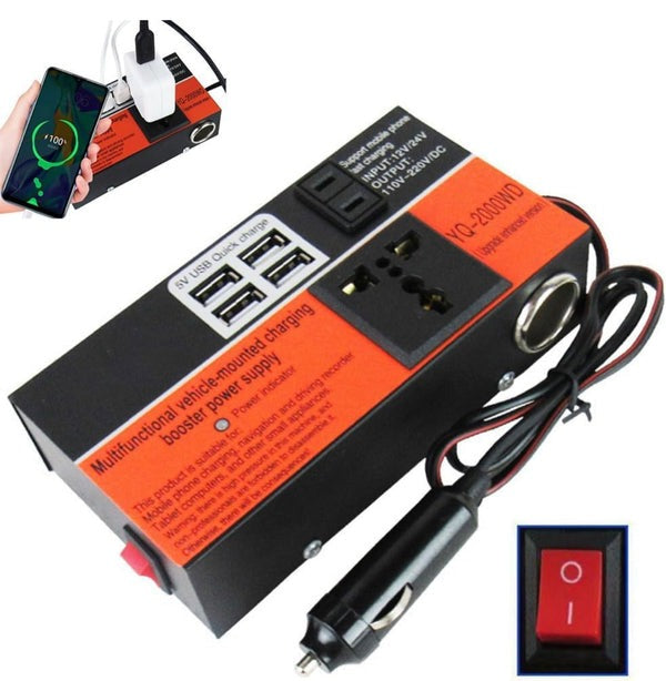 Multifunction Car Power Inverter (DC12V/24V To DC110V/220V)