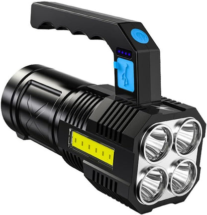 Super Bright 4 Core LED Flashlight with COB Side Light