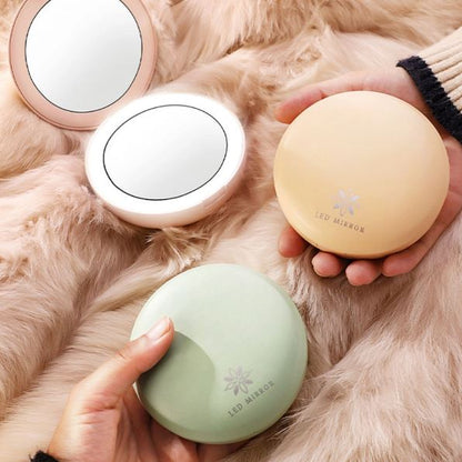 Hand Warmer With LED Makeup Mirror