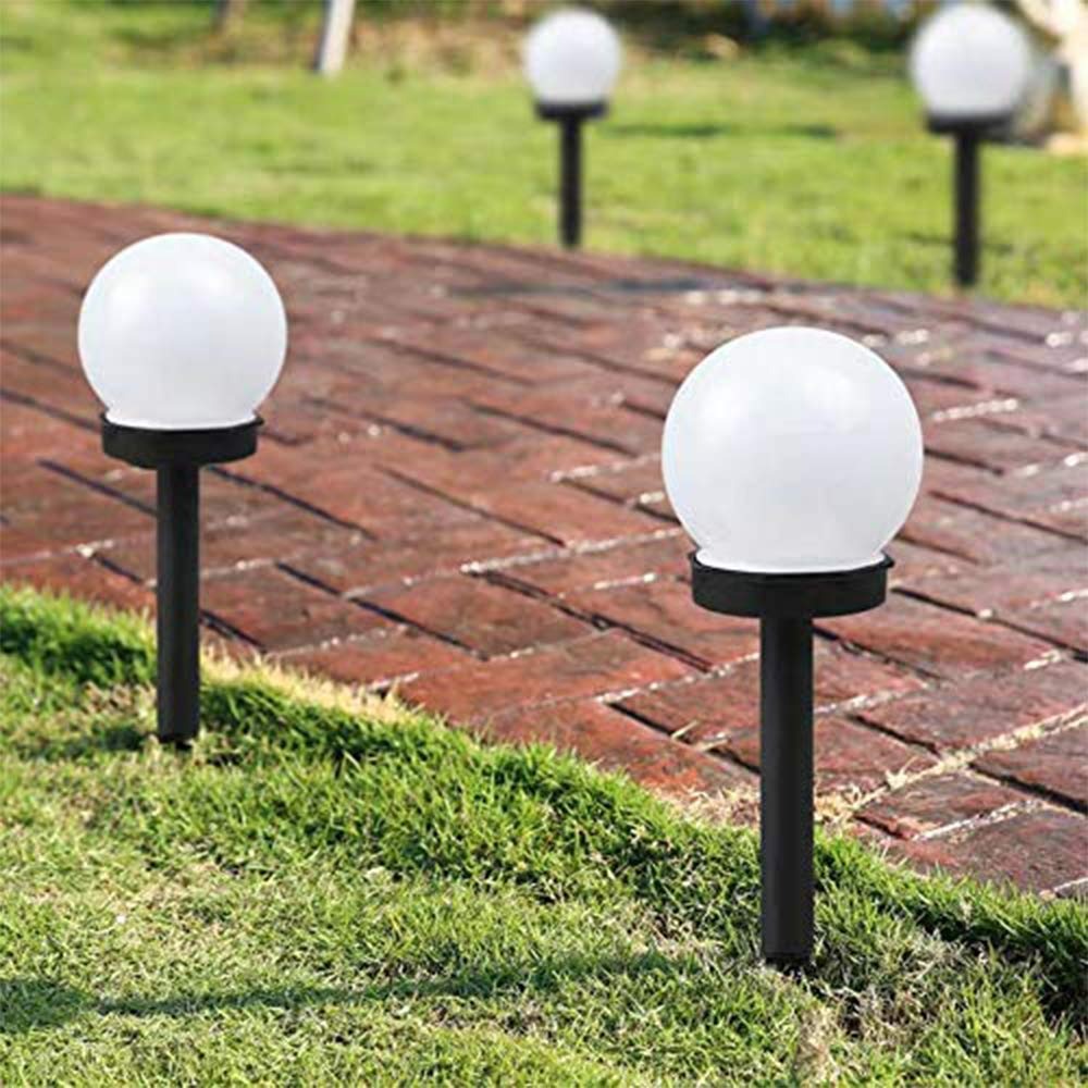 Round LED Solar Outdoor Patio Mini Bobo Lamps (2 pcs)