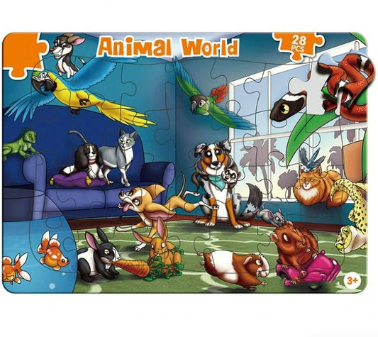 Animal World Cardboard Puzzle (28 pcs)