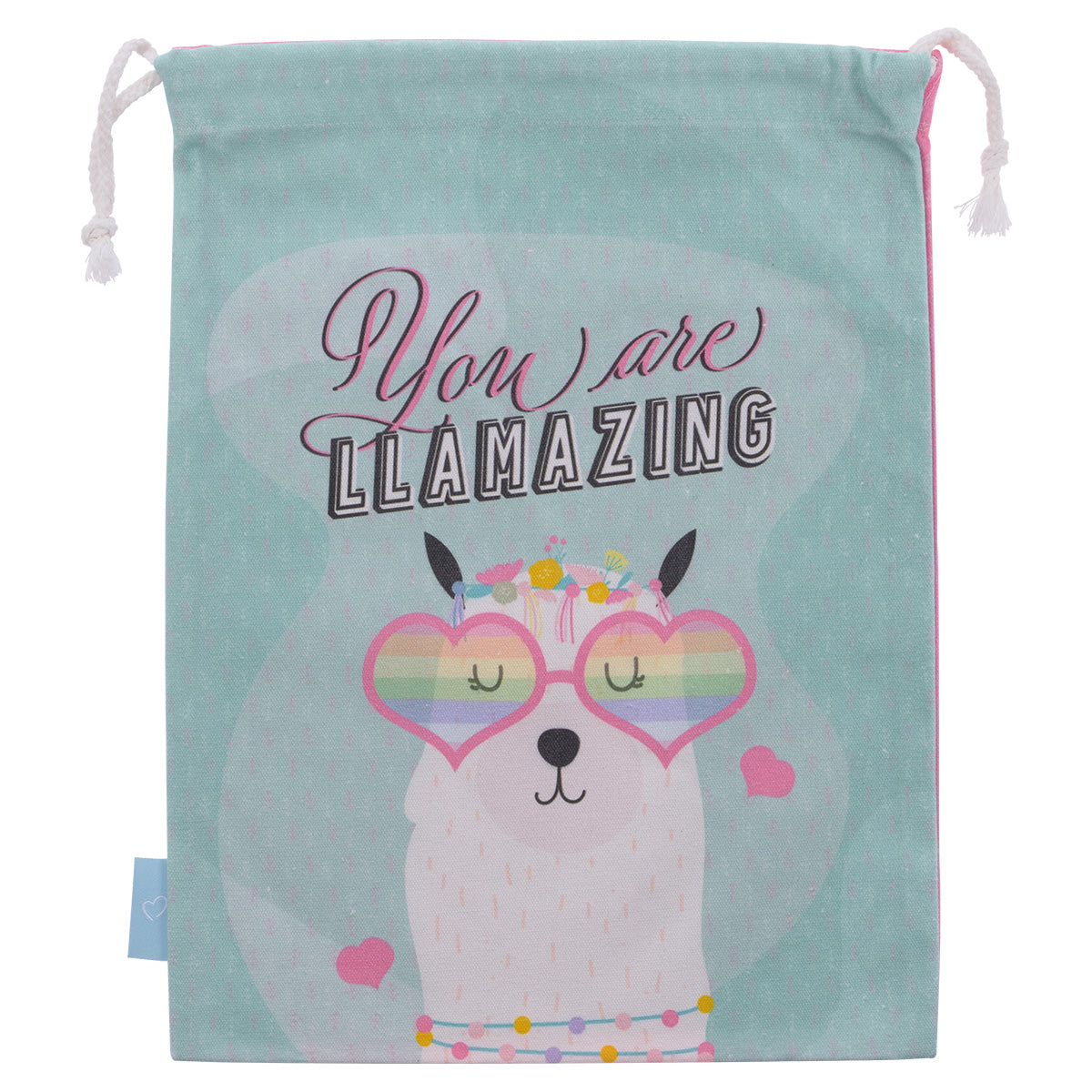 You Are Llamazing Large Cotton Drawstring Bag