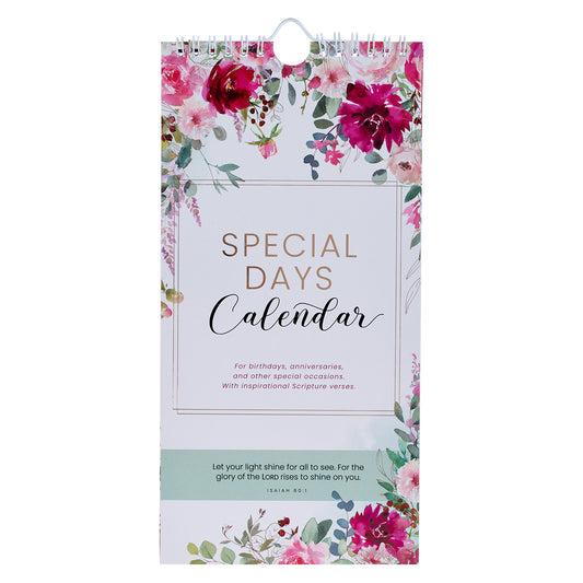 Flowers Special Days Calendar - Isaiah 60:1